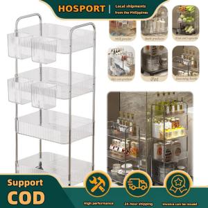 【HOSPORT】Versatile 4 Tier Rolling Storage Cart for Bedroom and Bathroom with Adjustable Shelves and Smooth Mobility