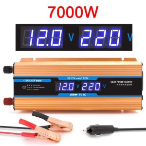 Car Inverter 12v to 220v Modified Sine Wave Multi-Function Solar Energy Inverter USB Charger Dual Digital Display