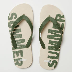 Summer MenS And WomenS Rubber Non-Slip 2025 Outdoor Korean Style Ins Flip-Flops Beach Shoes New Sandals
