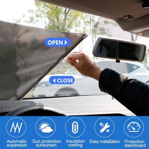 YUNAFIN Bedroom Kitchen Car Window Sun Visors Sunshade Cover Universal Blackout Curtain Sunshade Roller Blinds Window Roller Curtains Roller Blinds