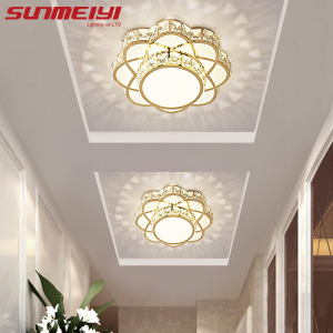 SUMEIYI Crystal Flower Ceiling Lamp Crystal Ceiling Lamp 3 Colors Suitable for Living Room Aisle 3 Years Warranty