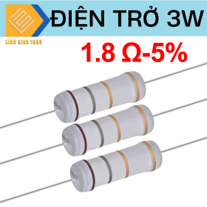 [ SET 4 CON ] Điện trở 1.8 Ohm 3W 5% 4 vòng màu điện trở công suất