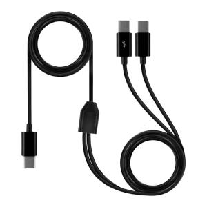 150cm Long Type C Male to 2 or 3 Male Port Power Charging Cable Splitter Cord Wire for Efficient Charging and Data Sync