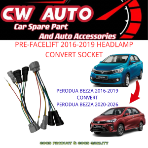 PERODUA BEZZA PRE-FACELIFT 2016-2019 HEADLAMP CONVERT SOCKET HEADLIGHT SOCKET HEAD LAMP SOCKET