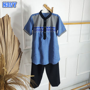 Mawar Fashion - Setelan Koko Anak As Sobr 4-12 tahun / Baju Koko Anak Polos Aplikasi Kotak Kotak