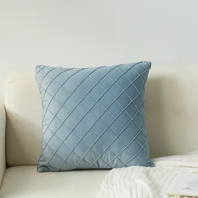 Vỏ Gối Tựa Lưng Trang Trí Sofa Vải Nhung Gân Nổi Chéo KIM CƯƠNG Cao Cấp Gối Vuông 45x45cm - GSF05