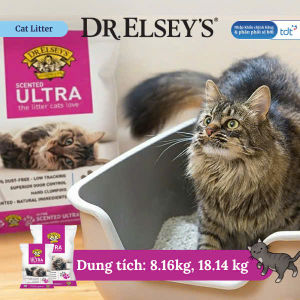 Cát Mỹ tự nhiên Dr.Elseys Scented Ultra hương tự nhiên cho mèo giúp kiểm soát mùi & 99.9% không bụi