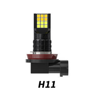 ✅Oprah 2PCS 12V 24V ไฟตัดหมอกสองสีสีขาว / เหลือง H11 หลอดไฟ LED H7 ไฟตัดหมอกรถยนต์ที่สว่างสดใส DRL HB3 HB4 9005 9006 ไฟวิ่งกลางวันสำหรับรถยนต์ 24LEDs 3030 ชิปไม่มีพัดลม