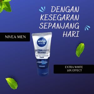 NIVEA MEN EXTRA WHITE 10X EFFECT - Mencerahkan & Membersihkan 50 ml