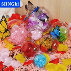 SHNGki Hộp quà tặng trang trí Giáng sinh bằng nhựa mở trong suốt