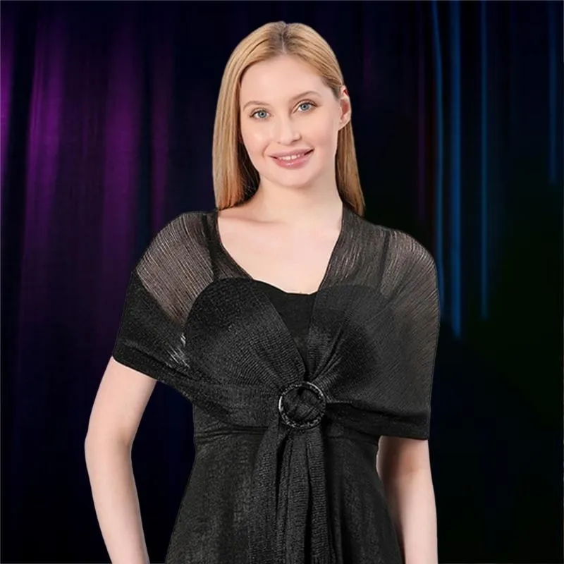 sachin and babi light blue dress Yissang One Shoulder Wrap Split Thigh Sequin Formal Dress Medium Black –  Mega Mart Center main image 1