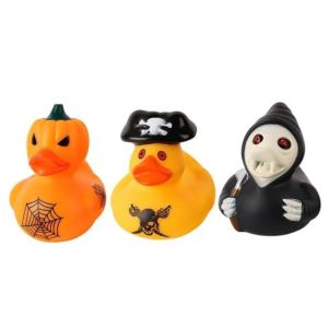 FUNG MALL Phao ống dẫn Vịt loạt Halloween Đồ chơi nhà tắm Nhân vật hoạt hình Vịt nước đồ chơi Mới lạ 2 inch Đồ chơi vịt cao su Quà tặng cho trẻ em