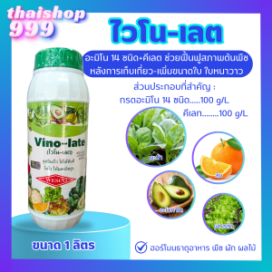ไวโน-เลต ขนาด 1 ลิตร เวสโก้ อะมิโน 14 ชนิด+คีเลต ช่วยฟื้นฟู ส่งเสริมการเจริญเติบโตใบทุกระยะของพืช