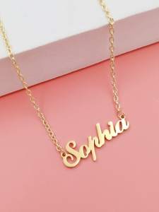 031 Kalung Custom Liontin Cantik Font Bisa Buat Nama Sendiri Lapis Emas 24k Anti Karat