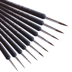 5/10ชิ้นแปรงรายละเอียดสำหรับโมเดลแกะสลักชุดแปรงขนาดเล็กภาพวาดใบหน้าน้ำมันสีน้ำสีน้ำทึบอะคริลิก