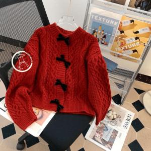 MAMAMARA - Cardigan Oversize Pita Premium Wanita Atasan Rajut Sweater Knitwear Outer