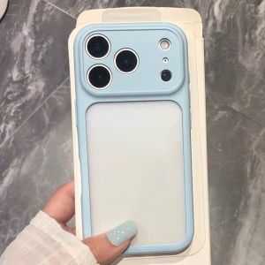 Fashion Jelly Macaron Color Large Window Clear Case For iPhone 17 16 15 14 13 12 11 Pro Max Plus TPU Edge Transparent Back Cover