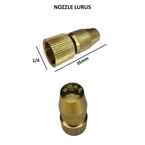 Valve Stop Kran Stim Gun Jet High Pressure Cleanner Drat 1/4 Kepala Nozzle Spray Bengkok Lurus Kuningan