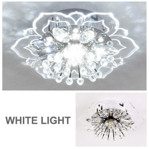 【Free Gift】(20x8cm) 9W Modern Crystal LED Ceiling Light Fixture Pendant Lamp Lighting Chandelier for Living Room Childrens Room Home Decor Aisle Lights