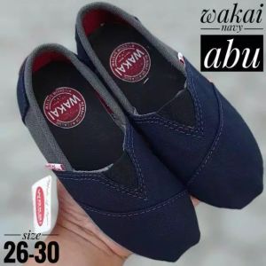SEPATU SLIP ON ANAK PRIA WANITA WK NAVI ABU TERMURAH TERLARIS