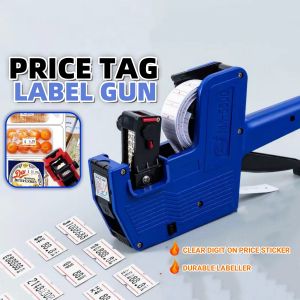 Price Tag Gun MX5500 8 Digits Price Labeller Labelling Machine Transparent Lid Label Paper Roll Expired Date Sticker