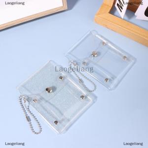 [COD] Laogeliang Mini Make-up túi dễ thương sequined trong suốt Son môi túi màu hồng móc chìa khóa Make-up Túi trường hợp