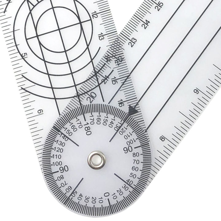 Projected Measuring Ruler Folding Ruler Protractor Geometry Measuring Ruler Multi Angle for ...
