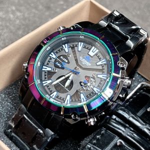 Watchhiend นาฬิกาข้อมือแฟชั่นสปอร์ต แบรนแท้ มีสองระบบดิจิตอลกับเข็ม พร้อมสายหนังสามารถเปลี่ยนสลับใส่ได้ กันน้ำได้100% พร้อมกล่องเเบรนด์