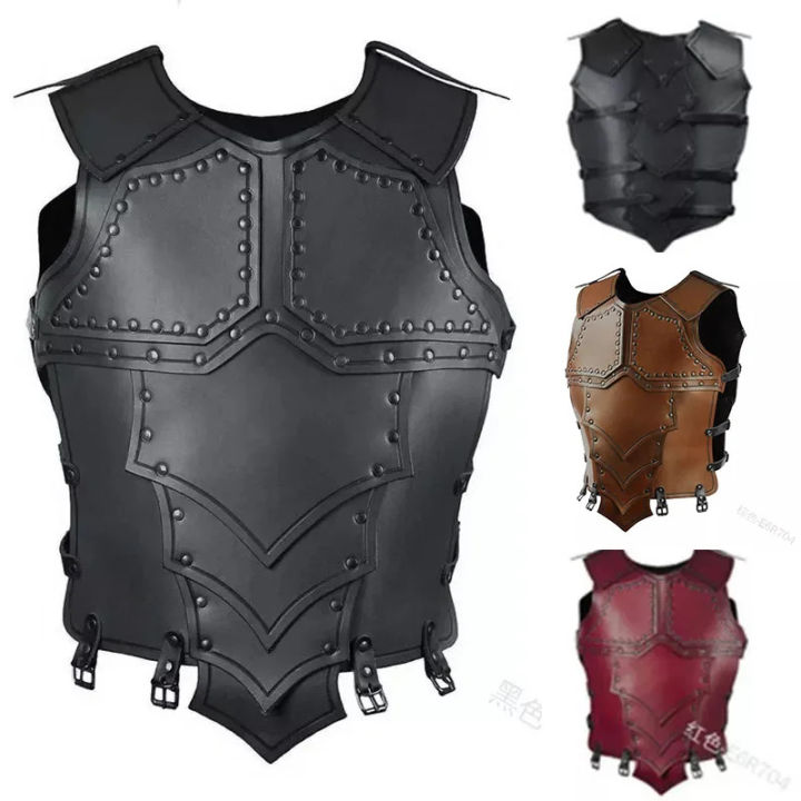 Medieval Steampunk Viking Knight Leather Vest Armor Roman Warrior ...