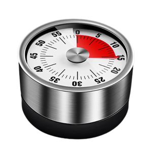 WENTIVV Stainless Steel Mechanical Timer ic Sounding Rotating Timer Kitchen Tool Adsorbable Alarm Clock For Study Cooking Baking