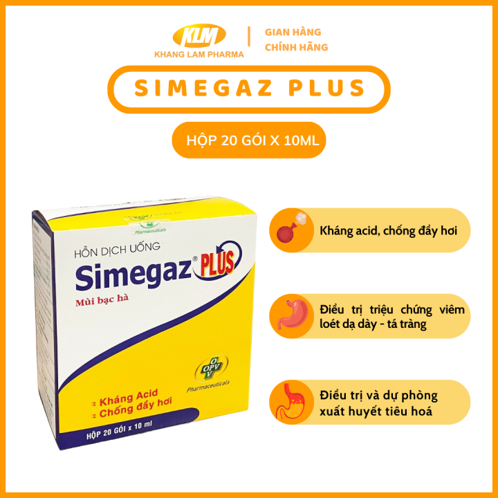 SIMEGAZ PLUS OPV - HỖN DỊCH UỐNG GIẢM ĐẦY HƠI, TRƯỚNG BỤNG ĂN KHÔNG ...