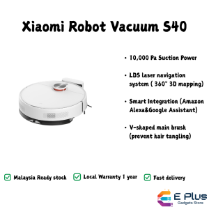 Xiaomi Robot Vacuum S40 | 10000Pa Powerful Suction | LDS Laser Navigation System | App Control