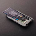 New RFID Blocking Metal Aluminum Wallet for Men with Nylon lanyard Minimalist Credit Card Holder Id Badge Walet Sci-fi Mechanics style. 