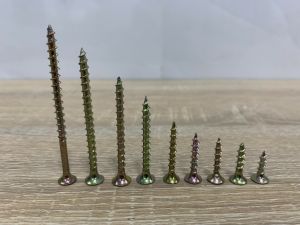 100 gram Vít gỗ vàng đầu bằng 1.5F 2F 2.5F 3F 4F 5F 6F 7F