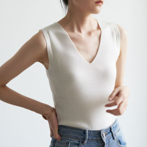 ⚡Port⚡ blouses women new style 2025 Koeran Style V Neck Sleeveless Knitted Vest Blouse for Women New Style 2025