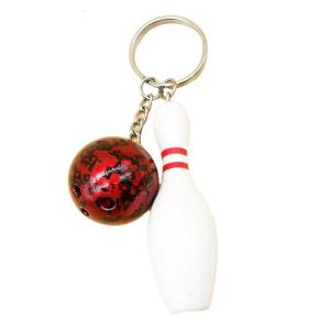 Eye Catching Bowling Ball Keychain Accessory Novelty Bowling Ball Keychain Plastic Keychain for Personalizing Bags & Key