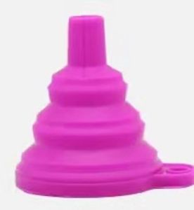 Silicone Foldable Funnel Collapsible Style Funnel Hopper Kitchen Cooking Tools Retractable Long-Neck Funnel