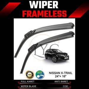 Wiper Frameless Nissan X Trail Nissan X-Trail Frameless Full Karet Anti Baret 1 Set Larisyo