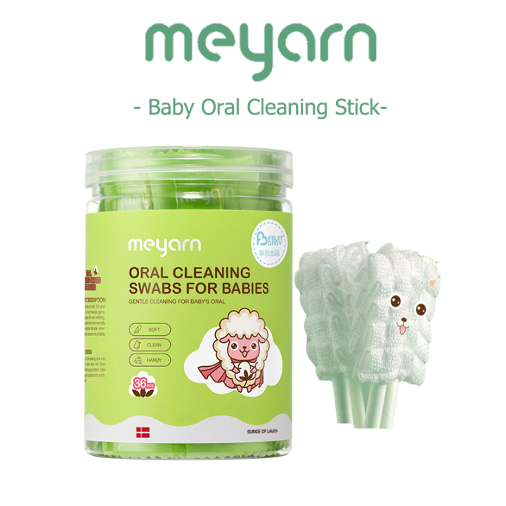 MEYARN Baby Oral Cleaning Stick / Baby Teeth Gauze Cotton Swab