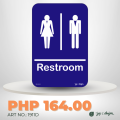 Male/Female Restroom Sign Public Toilet Door Sign Bathroom Indoor Signage Acrylic Signage with double adhesive tape -  6.0" x 9.0" x 1.5mm - Jay C. Designs - 1911. 