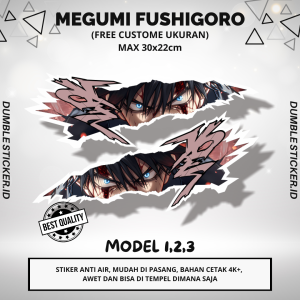 Sticker Stripping All Type Motor Print Cutting Stiker Mata Anime Megumi Fushigoro