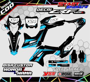 DECAL PREMIUM HONDA CRF 150 L FULL BODY CUSTOM NAMA / DECAL FULL BODY HONDA CRF 150 L SUPER GLOSSY