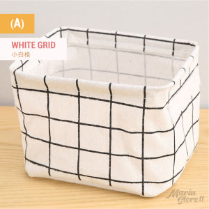 Rectangular Fabric Cotton Storage Basket Foldable Waterproof Bath Sundry Container Box Organizer Kotak Bakul Segi 4方形收纳篮