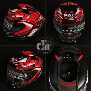 [ PROMO ] Helm Scott RX 7 FF scott RX7  MOTIF helm FF x14 helm FF Ala-ala/ helm Full face warna polos free knee serta 1 busa helm