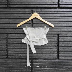 Ghanimi -  Lala Obi Belt / Ikat Pinggang Ruffle / ikat pinggang kain tali aksesoris kemeja polos