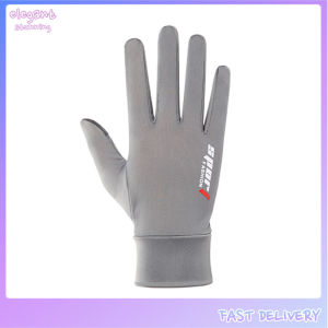 elegantstunning Ice Silk Non-Slip Gloves Breathable Outdoor Sports Driving Riding Touch Screen Gloves Thin Anti-UV Protection