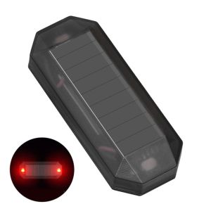 OKKFINE Tail Light For Motorcycle Electric Vehicle Bicycle Strobe Warning Light Car Solar LED Light Mini Anti-Theft Caution Lamp