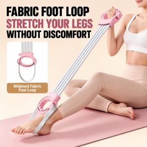 UNMEGONI Adjustable Resistance Bands 20-80 Lbs Removable Exercise Band Portable with Foot Strap Elastic Yoga Band for Yoga Pilates