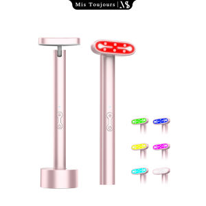 Fairy Stick Led Face Eye Dark Spots Hyperpigmentation Electric Facial Massager Red Light Therapy Anti-aging Firming Mini Microcurrent Small Wand for Beauty