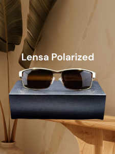 Kacamata Polarized Pria Wanita dengan Frame Full Rim dan Box Gratis